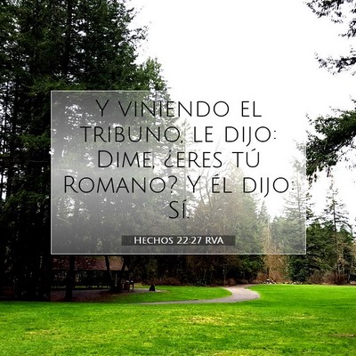 Picture 07 - Hechos 22:27 RVA - Y viniendo el tribuno, le dijo: Dime, ¿eres tú - Bible Verse Picture