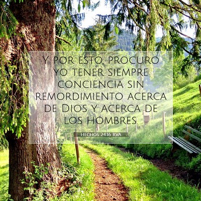 Picture 07 - Hechos 24:16 RVA - Y por esto, procuro yo tener siempre conciencia - Bible Verse Picture