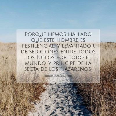 Picture 07 - Hechos 24:5 RVA - Porque hemos hallado que este hombre es - Bible Verse Picture