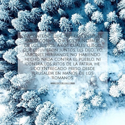 Picture 07 - Hechos 28:17 RVA - Y aconteció que tres días después, Pablo - Bible Verse Picture