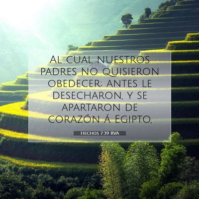 Picture 07 - Hechos 7:39 RVA - Al cual nuestros padres no quisieron obedecer; - Bible Verse Picture