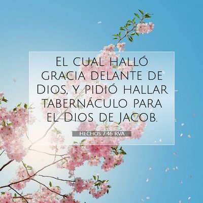 Picture 07 - Hechos 7:46 RVA - El cual halló gracia delante de Dios, y pidió - Bible Verse Picture