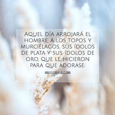 Picture 07 - Isaías 2:20 RVA - Aquel día arrojará el hombre, á los topos y - Bible Verse Picture