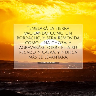 Picture 07 - Isaías 24:20 RVA - Temblará la tierra vacilando como un borracho, y - Bible Verse Picture