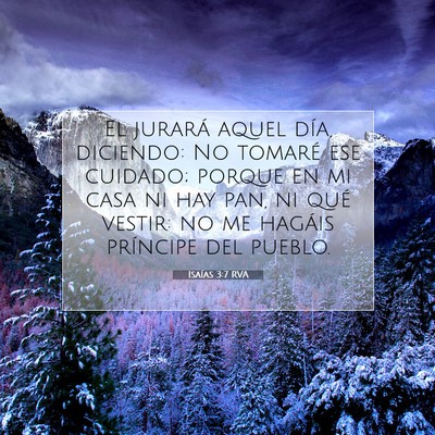 Picture 07 - Isaías 3:7 RVA - El jurará aquel día, diciendo: No tomaré ese - Bible Verse Picture