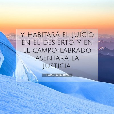 Picture 07 - Isaías 32:16 RVA - Y habitará el juicio en el desierto, y en el - Bible Verse Picture