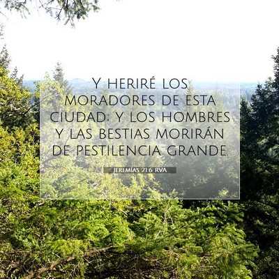 Picture 07 - Jeremías 21:6 RVA - Y heriré los moradores de esta ciudad; y los - Bible Verse Picture