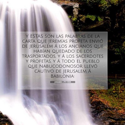 Picture 07 - Jeremías 29:1 RVA - Y ESTAS son las palabras de la carta que - Bible Verse Picture