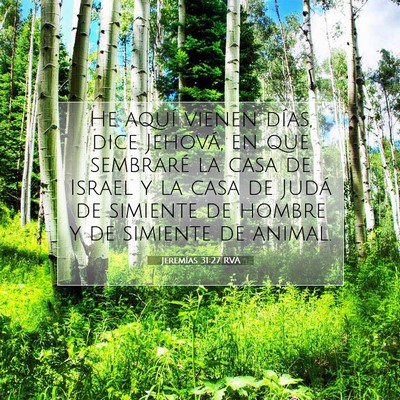 Picture 07 - Jeremías 31:27 RVA - He aquí vienen días, dice Jehová, en que - Bible Verse Picture