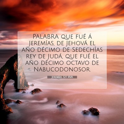 Picture 07 - Jeremías 32:1 RVA - PALABRA que fué á Jeremías, de Jehová el año - Bible Verse Picture