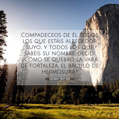 Picture 07 - Jeremías 48:17 RVA - Compadeceos de él todos los que estáis - Bible Verse Picture