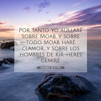 Picture 07 - Jeremías 48:31 RVA - Por tanto yo aullaré sobre Moab, y sobre todo - Bible Verse Picture