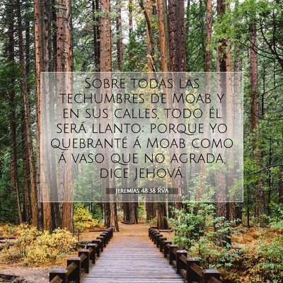 Picture 07 - Jeremías 48:38 RVA - Sobre todas las techumbres de Moab y en sus - Bible Verse Picture