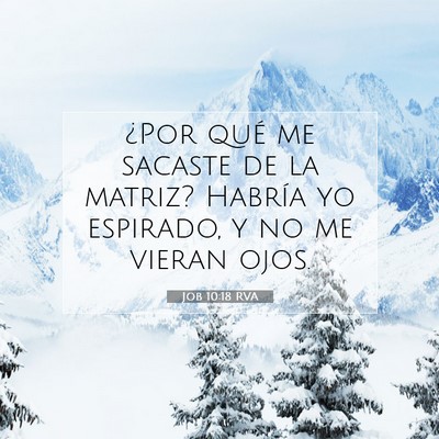 Picture 07 - Job 10:18 RVA - ¿Por qué me sacaste de la matriz? Habría yo - Bible Verse Picture