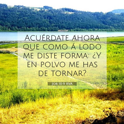 Picture 07 - Job 10:9 RVA - Acuérdate ahora que como á lodo me diste forma: - Bible Verse Picture
