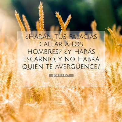 Picture 07 - Job 11:3 RVA - ¿Harán tus falacias callar á los hombres? ¿Y - Bible Verse Picture