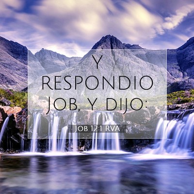 Picture 07 - Job 12:1 RVA - Y RESPONDIO Job, y - Bible Verse Picture