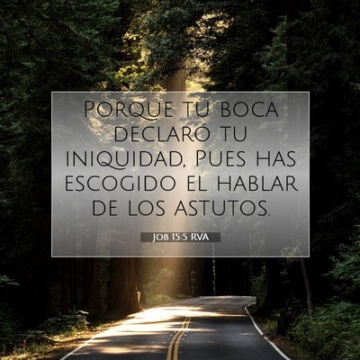 Picture 07 - Job 15:5 RVA - Porque tu boca declaró tu iniquidad, Pues has - Bible Verse Picture