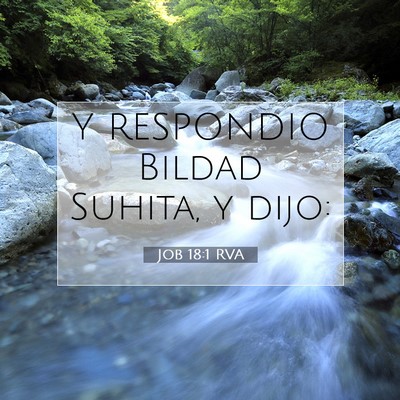 Picture 07 - Job 18:1 RVA - Y RESPONDIO Bildad Suhita, y - Bible Verse Picture