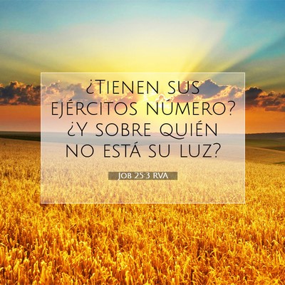 Picture 07 - Job 25:3 RVA - ¿Tienen sus ejércitos número? ¿Y sobre quién - Bible Verse Picture