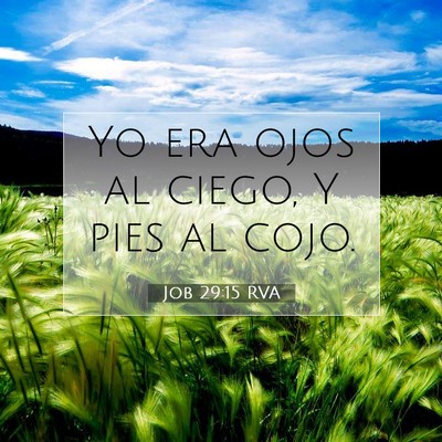 Picture 07 - Job 29:15 RVA - Yo era ojos al ciego, Y pies al - Bible Verse Picture