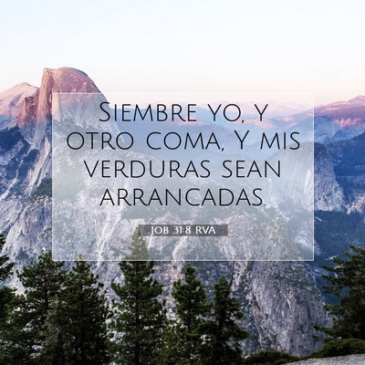 Picture 07 - Job 31:8 RVA - Siembre yo, y otro coma, Y mis verduras sean - Bible Verse Picture
