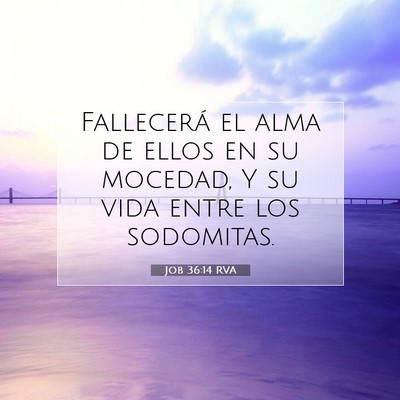 Picture 07 - Job 36:14 RVA - Fallecerá el alma de ellos en su mocedad, Y su - Bible Verse Picture
