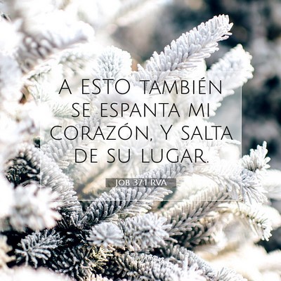 Picture 07 - Job 37:1 RVA - A ESTO también se espanta mi corazón, Y salta - Bible Verse Picture