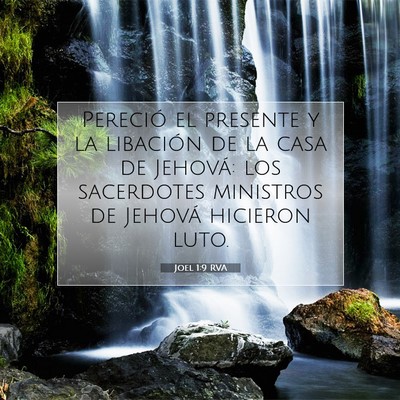 Picture 07 - Joel 1:9 RVA - Pereció el presente y la libación de la casa de - Bible Verse Picture