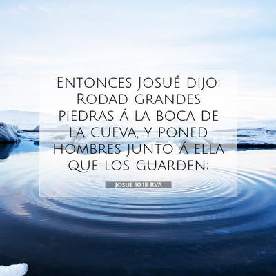 Picture 07 - Josué 10:18 RVA - Entonces Josué dijo: Rodad grandes piedras á la - Bible Verse Picture