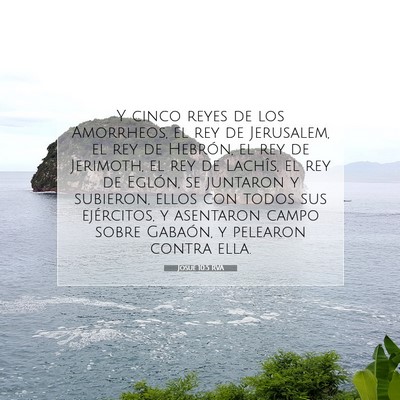 Picture 07 - Josué 10:5 RVA - Y cinco reyes de los Amorrheos, el rey de - Bible Verse Picture