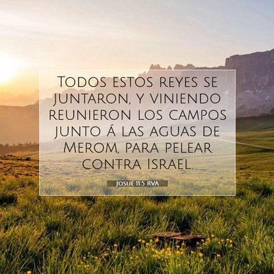 Picture 07 - Josué 11:5 RVA - Todos estos reyes se juntaron, y viniendo - Bible Verse Picture