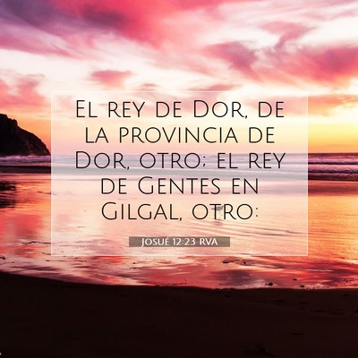 Picture 07 - Josué 12:23 RVA - El rey de Dor, de la provincia de Dor, otro; el - Bible Verse Picture