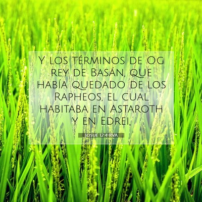 Picture 07 - Josué 12:4 RVA - Y los términos de Og rey de Basán, que había - Bible Verse Picture