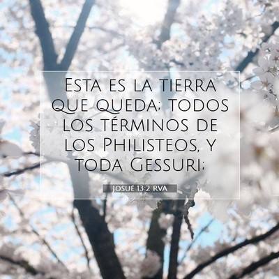 Picture 07 - Josué 13:2 RVA - Esta es la tierra que queda; todos los términos - Bible Verse Picture