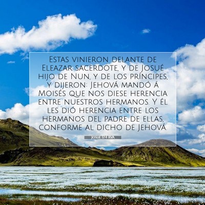 Picture 07 - Josué 17:4 RVA - Estas vinieron delante de Eleazar sacerdote, y de - Bible Verse Picture
