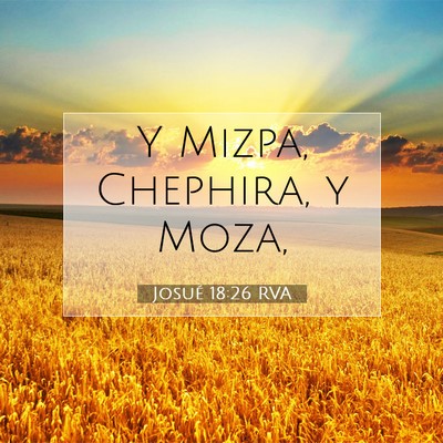 Picture 07 - Josué 18:26 RVA - Y Mizpa, Chephira, y - Bible Verse Picture