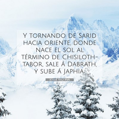 Picture 07 - Josué 19:12 RVA - Y tornando de Sarid hacia oriente, donde nace el - Bible Verse Picture