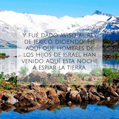 Picture 07 - Josué 2:2 RVA - Y fué dado aviso al rey de Jericó, diciendo: He - Bible Verse Picture