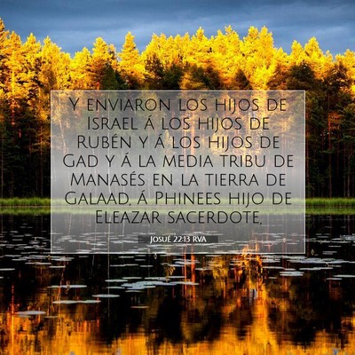 Picture 07 - Josué 22:13 RVA - Y enviaron los hijos de Israel á los hijos de - Bible Verse Picture