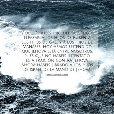 Picture 07 - Josué 22:31 RVA - Y dijo Phinees hijo del sacerdote Eleazar, á los - Bible Verse Picture