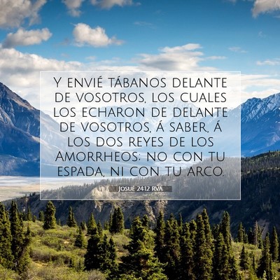 Picture 07 - Josué 24:12 RVA - Y envié tábanos delante de vosotros, los cuales - Bible Verse Picture