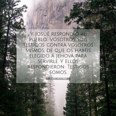 Picture 07 - Josué 24:22 RVA - Y Josué respondió al pueblo: Vosotros sois - Bible Verse Picture