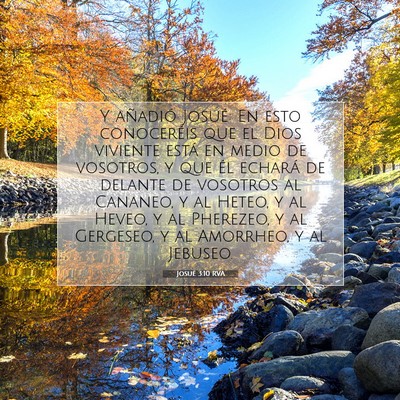 Picture 07 - Josué 3:10 RVA - Y añadió Josué: En esto conoceréis que el - Bible Verse Picture