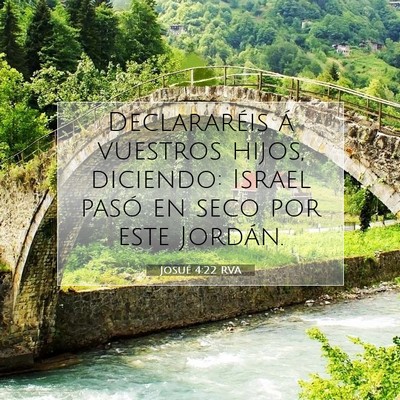 Picture 07 - Josué 4:22 RVA - Declararéis á vuestros hijos, diciendo: Israel - Bible Verse Picture
