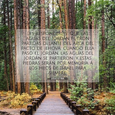 Picture 07 - Josué 4:7 RVA - Les responderéis: Que las aguas del Jordán - Bible Verse Picture
