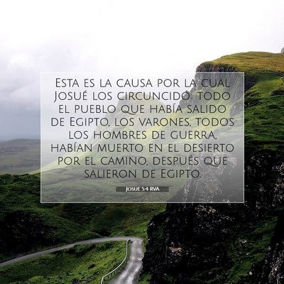 Picture 07 - Josué 5:4 RVA - Esta es la causa por la cual Josué los - Bible Verse Picture