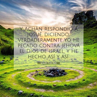 Picture 07 - Josué 7:20 RVA - Y Achân respondió á Josué, diciendo: - Bible Verse Picture