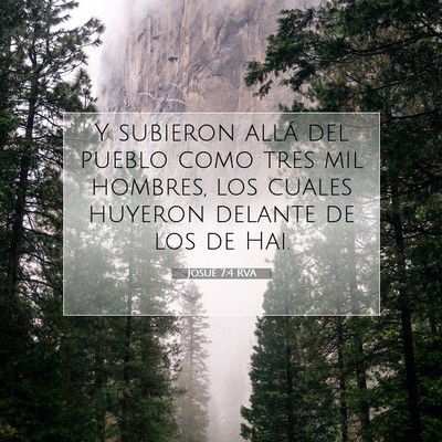 Picture 07 - Josué 7:4 RVA - Y subieron allá del pueblo como tres mil - Bible Verse Picture