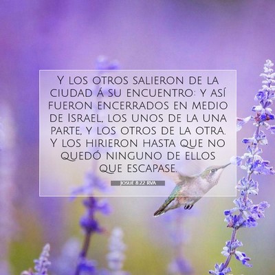 Picture 07 - Josué 8:22 RVA - Y los otros salieron de la ciudad á su - Bible Verse Picture
